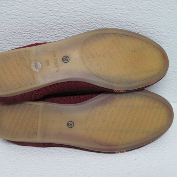 Rothy’s The Loafer Garnet Burgundy Reflective Stripe size 8.5 Limited Edition - Picture 10 of 10